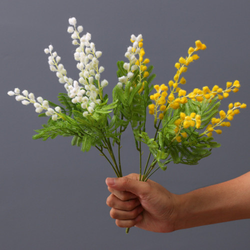 Simulated small bunch of Acacia indoor home flower arrangement ornaments Hotel table bottle flowers