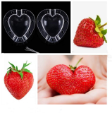 Wholesale Plastic Fruit Vegetable Mold Tool Garden Heart Shape Strawberry Mold Transparent Mold