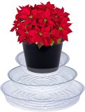 Plastics Plant Tray Drip Pan Saucers Black Round - 2 Packs Each of 6 8 10 (6-Pack) - Thin Plastic for Indoor or Garden