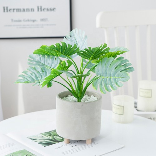 Potted Nordic style home decoration decoration turtle back new iron 5 Head simulated green plant