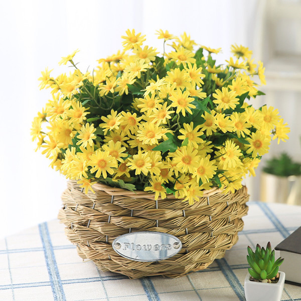 2021Wedding home simulation silk flower pastoral decoration 24 small daisies