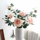 2021Simulation silk flower decoration wedding manufacturers wholesale 3 European peonies