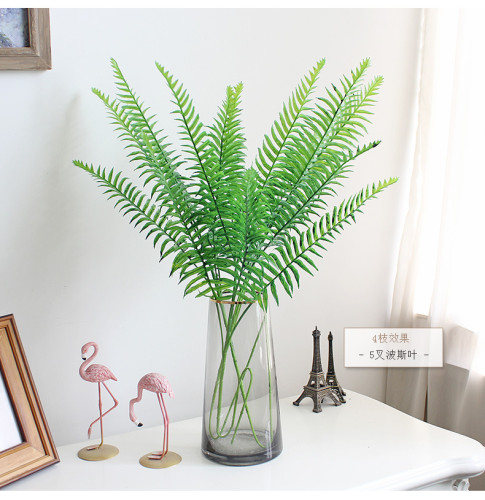 Simulated leaf plastic flower green plant wedding flower arrangement household decoration bottle flower manufacturer wholesale