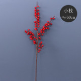 Christmas Red Winterberry Stem Small Foam Red Lucky Fruits Artificial Realistic Plant Festival Ornament