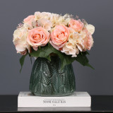 2021Bride holding silk flower  flower home decoration rose hydrangea bouquete