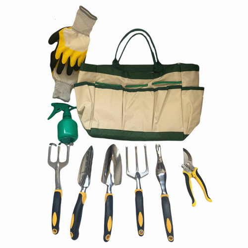 Factory Direct Sales Tool Nine-Piece Multifunctional Garden Shovel Tool Storage Bag Landscaping Tool Set