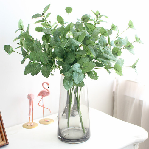 2021Wedding home decoration simulation green plant silk flower 120 leaves mint leaves