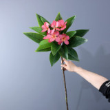 Green tree branches false leaves indoor home potted decoration simulation single branch egg flower