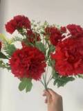 New 10 head bouquet of carnation fake flowers simulation flowers Mother's Day bouquet sent to teachers to send elders spot
