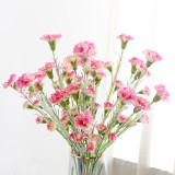 2021Imitation silk flower household vase flower mother's Day Wedding decoration flower 15 carnations