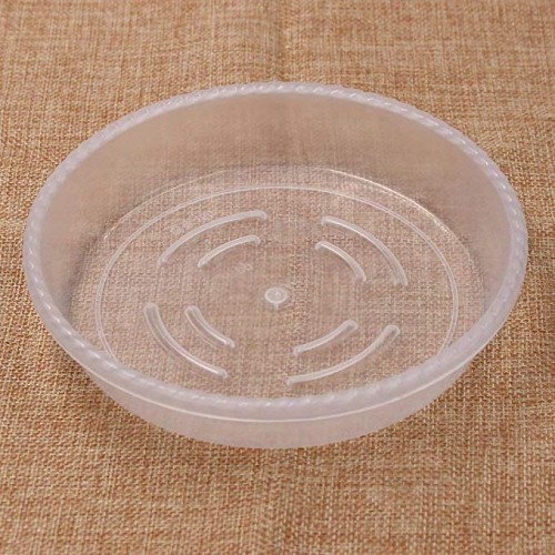 Clear Plant Saucers in Thick Plastic 6 Packs of Flower Pot Saucers in 10 Inches Round Plant Tray Waterproof for Drips