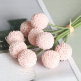 Plastic artificial flower home decoration flower arrangement material simulation 9 bunched ball chrysanthemum bouquetPlastic art