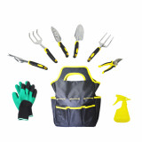 Durable Aluminum Alloy Garden Tools 9-Piece Garden Gardening Tool Set Green