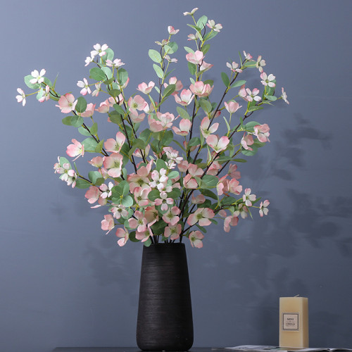 New simulation 2  medlar flower  silk flower living room table display of soft decoration engineering plastic flower who