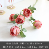 2021Simulation dry rose dry flower withered char edge silk flower wedding decoration