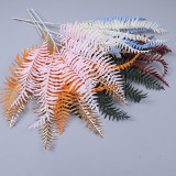 2021Fern grass green plant wedding hall decoration home wholesale simulation Flower 5 fork Persian leaf