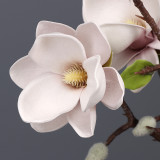 Lifelike artificial flower home decoration vase flower arrangement pieces EVA feel small magnolia