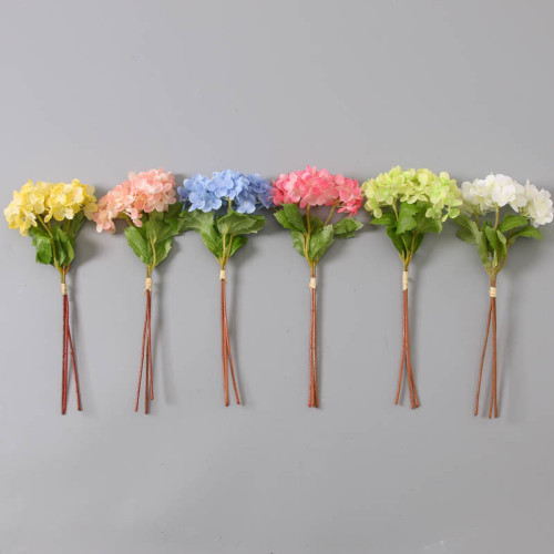 Cross border decorative vase flower arrangement in northern Europe 3 mini hydrangea  flowers