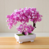 Wholesale Decorative Plastic Trees Home Decorations  Pot Plant Small Shapes Plastic Bonsai Tree