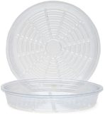 12   Clear Plastic Plant Pot Saucer Drip Trays  5 Pack  30 cm For Garden and Indoor Decoration