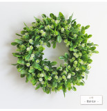 Cross border supply simulation Wreath Christmas grass ring plastic door decoration wall hanging wedding decoration wreath