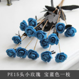2021 PE rubber silk flower wholesale home decoration European 15 simulation flower rose