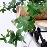 Rose artificial flower rattan decorative leaf ceiling plant green plant wall hanging simulation rattan strip sub standard leaf