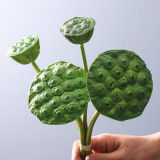 2021Emulation pool decoration flower temple home display floral arrangement handmade PU tie lotus flowers