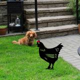 Chicken Yard Art Metal Hen Acrylic Hollow Out Chicken Ornaments Garden Lawn Hen Statues Yard Decor Garden Backyard Decorations