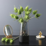 Manufacturer's new plastic flower wedding hotel decoration simulation flower home display 3 bunches of thorn velvet fruit