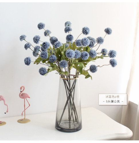 2021 European simulated silk flower decoration grass ball autumn table tennis Chrysanthemum
