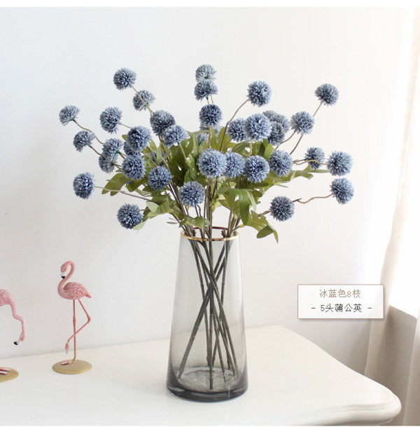 2021 European simulated silk flower decoration grass ball autumn table tennis Chrysanthemum