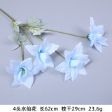 Blue simulation of the wedding hall set decoration flowers wedding supplies road lead flowers light blue fog blue fake flowers