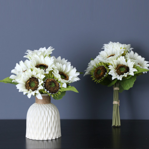 New 9 head bouquet of sunflower  flower bride wedding photography holding a simulation bouquet