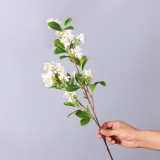 2021New simulation with leaf osmanthus branch home decoration bottle flower artificial green plant
