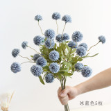2021European silk cloth simulation flower home decoration ornaments autumn 5 dandelion