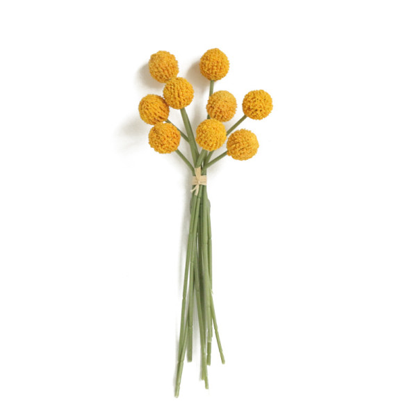 Plastic artificial flower home decoration flower arrangement material simulation 9 bunched ball chrysanthemum bouquetPlastic art