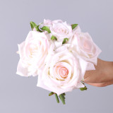 Feel moisturizing rose artificial fabric real touch rose flower bouquets arrangement for Wedding and events decor