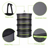 Black Mesh Hanging Drying Net Herb Drying Rack Net Plant Hanging Mesh Dry Net Green Zipper Herb Dryer Racks