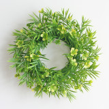 Cross border supply simulation Wreath Christmas grass ring plastic door decoration wall hanging wedding decoration wreath