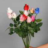 2021 source manufacturer home decoration flower arrangement moisturizing feel rose simulation bud