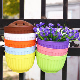 Wholesale Durable Plastic Hanging Basket Planter Flower Pots Decorative Wall Hanging Basket Garden Wall Hanging Basket Decor