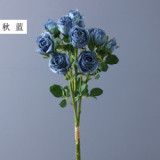 Artificial flower wedding decoration simulation flower home decoration retro rose bouquet