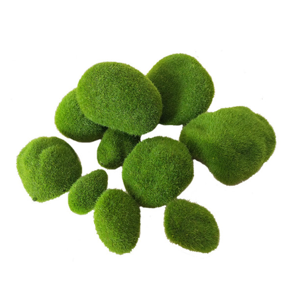 Cute Artificial Moss Stones Grass Home Garden Bonsai Decoration For Garden Path Moss Balls Green Artificial Moss For Decoration