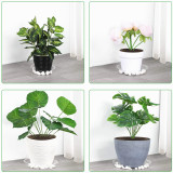 24 Packs Clear Plant Saucer Drip Trays Plant Labels Plastic Plant Pot Saucers Flower Pot Set For Indoor Outdoor Garden