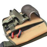 Multi-Pocket Khaki Oxford Tool Waist Bag Household Gardening Tool Storage Bag