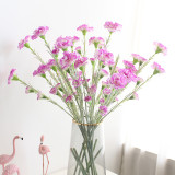 2021Imitation silk flower household vase flower mother's Day Wedding decoration flower 15 carnations