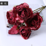 New single branch 7 head rose decoration decoration wedding simulation flower home table ornaments