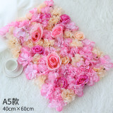 Wedding background flower wall imitation flower shop window decoration rose Hydrangea carpet silk artificial flower