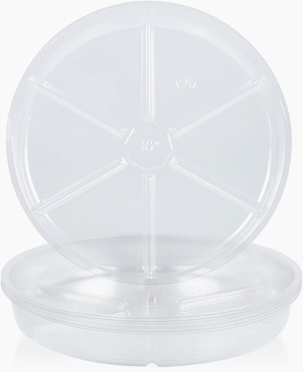 10 Inch 8 Pack Plastic Plant Pot Saucers Plastic Plant Saucer Round Indoor Flower Pot Trays For Growing Plants